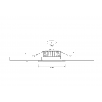 Схема с размерами Donolux DL18891/20W White R Dim