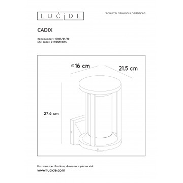 Схема с размерами Lucide 15803/01/30