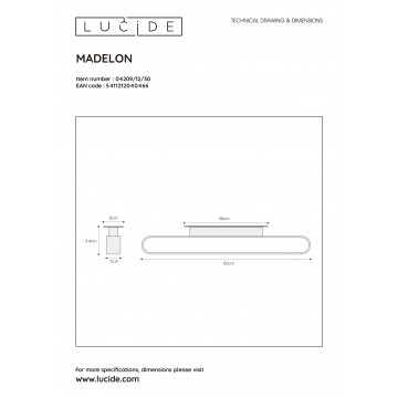 Схема с размерами Lucide 04209/12/30