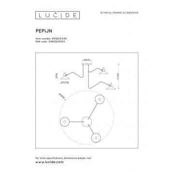 Схема с размерами Lucide 05128/03/30