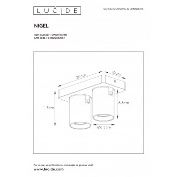 Схема с размерами Lucide 09929/10/30