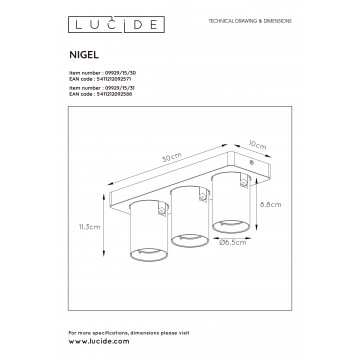 Схема с размерами Lucide 09929/15/30