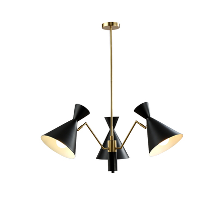 Подвесная люстра Crystal Lux JOVEN SP3 GOLD/BLACK 0760/303, 3xE27x60W