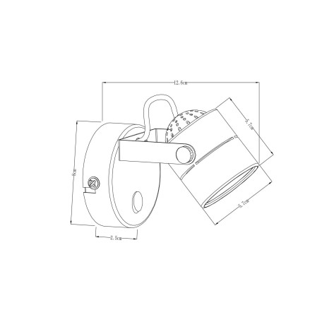 Схема с размерами Arte Lamp A1310AP-1BK