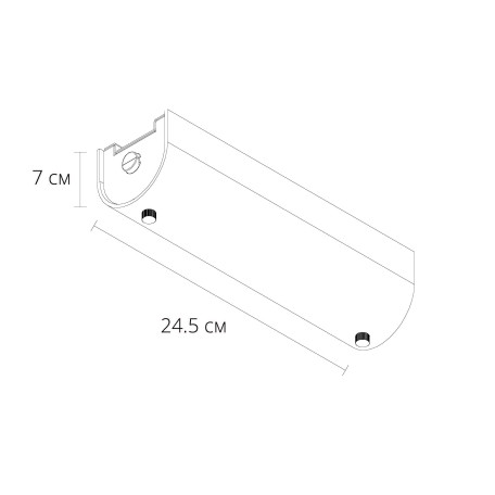 Схема с размерами Arte Lamp A4101AP-1WH