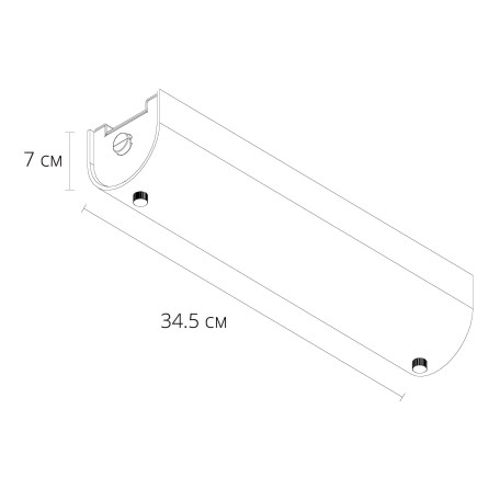 Схема с размерами Arte Lamp A4101AP-2WH