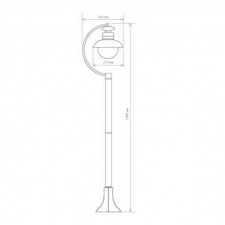 Схема с размерами Elektrostandard a038484