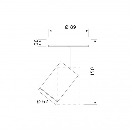 Схема с размерами Elektrostandard a039152