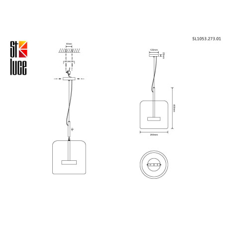 Схема с размерами ST Luce SL1053.273.01