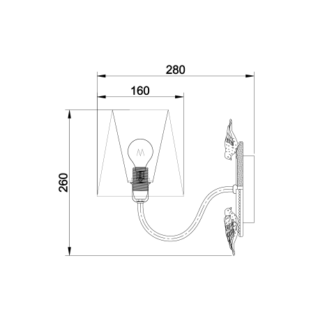 Схема с размерами Maytoni ARM023-01-S