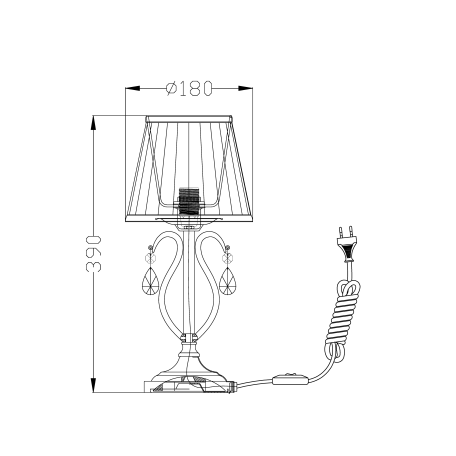 Схема с размерами Maytoni ARM172-01-G