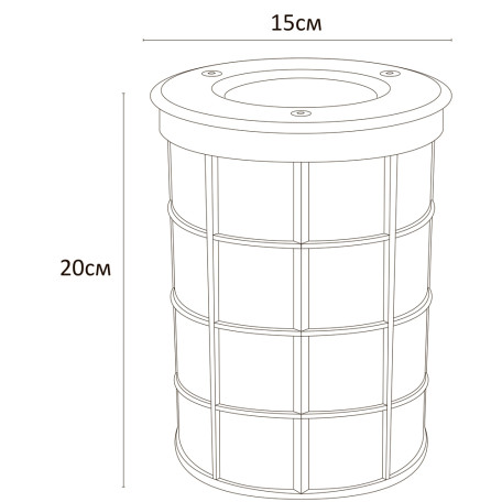 Схема с размерами Arte Lamp A6014IN-1SS