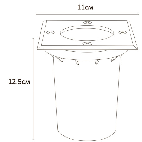 Схема с размерами Arte Lamp A6015IN-1SS