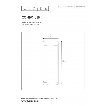 Схема с размерами Lucide 27874/25/30