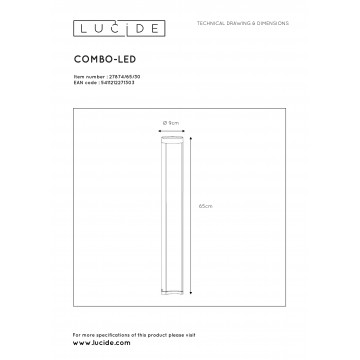 Схема с размерами Lucide 27874/65/30