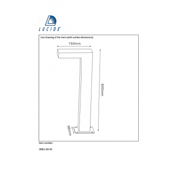 Схема с размерами Lucide 28851/60/31