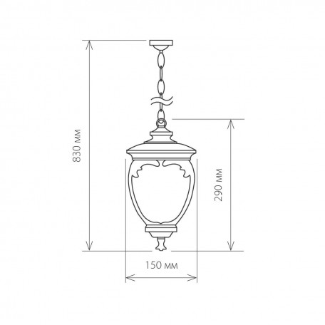 Схема с размерами Elektrostandard a027997