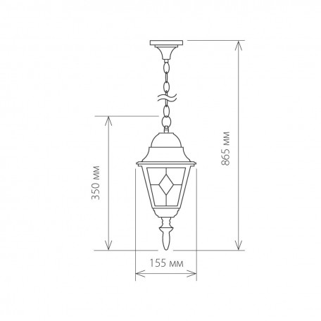 Схема с размерами Elektrostandard a025020