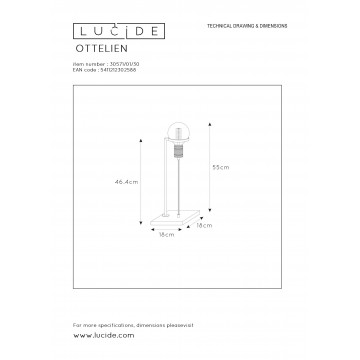 Схема с размерами Lucide 30571/01/30