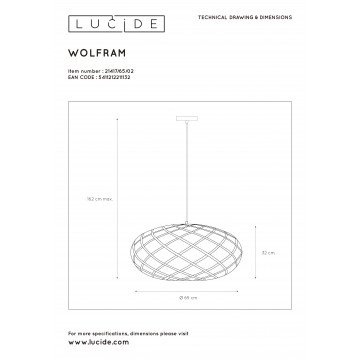 Схема с размерами Lucide 21417/65/02