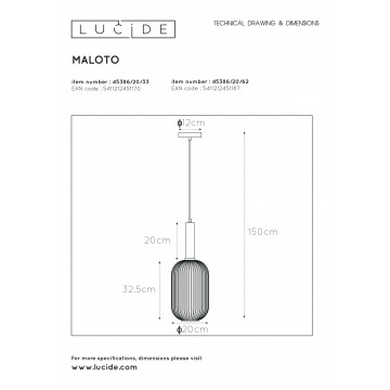 Схема с размерами Lucide 45386/20/33