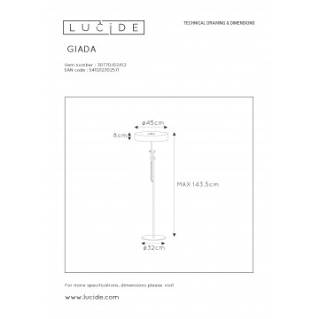 Схема с размерами Lucide 30770/02/02