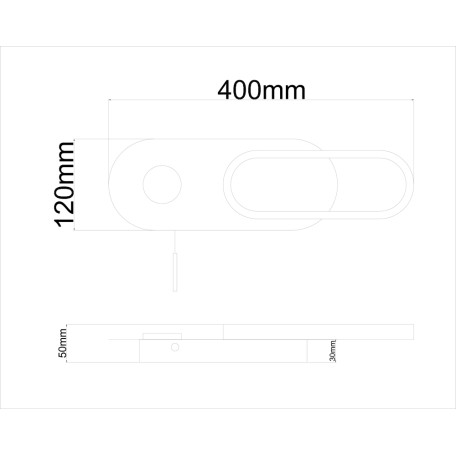 Схема с размерами Arte Lamp A2602AP-10BK