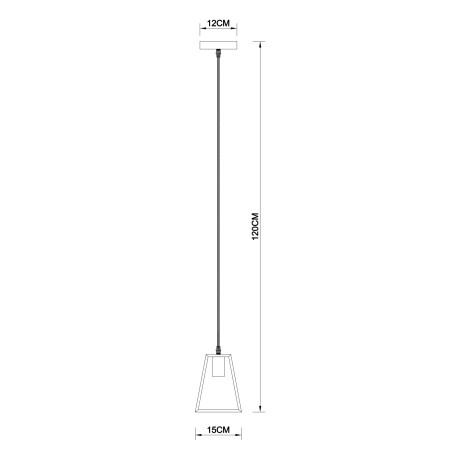 Схема с размерами Arte Lamp A8030SP-1BK