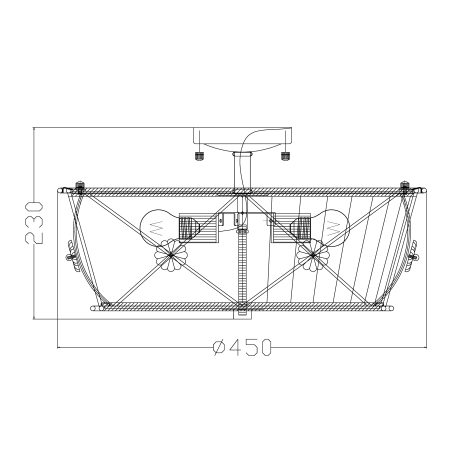 Схема с размерами Maytoni ARM369-03-G