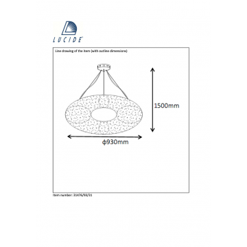 Схема с размерами Lucide 31476/93/31