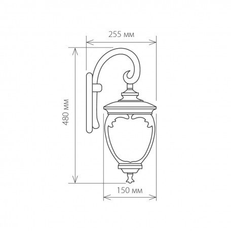 Схема с размерами Elektrostandard a027996