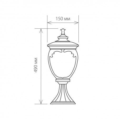 Схема с размерами Elektrostandard a027999