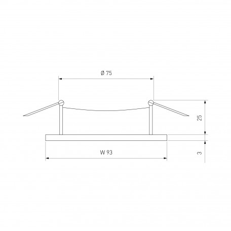 Схема с размерами Elektrostandard a035243