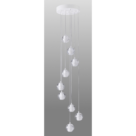 Люстра-каскад Crystal Lux GASPAR SP9 D300 WHITE 1870/309, 9xG9x3W