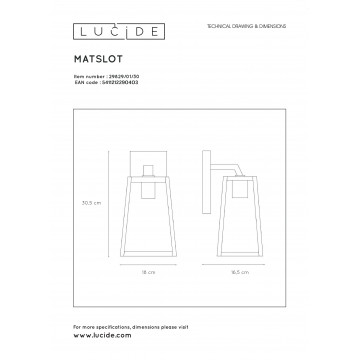 Схема с размерами Lucide 29829/01/30