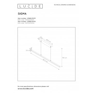 Схема с размерами Lucide 23460/33/12