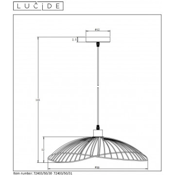 Схема с размерами Lucide 72403/50/31