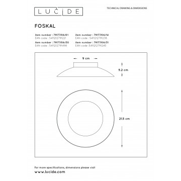 Схема с размерами Lucide 79177/06/30