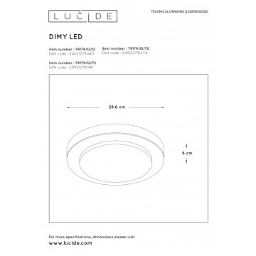 Схема с размерами Lucide 79179/12/72