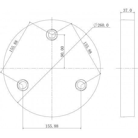 Схема с размерами Donolux DL18629/R3 Kit W Dim