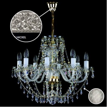 Подвесная люстра Artglass SULIKA VIII. NICKEL CE - 8006, 8xE14x40W