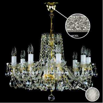 Подвесная люстра Artglass TATANA VIII. NICKEL - 8006, 8xE14x40W