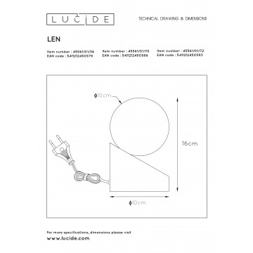 Схема с размерами Lucide 45561/01/36