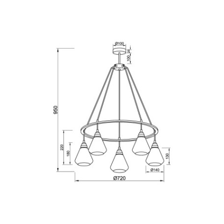 Схема с размерами Vele Luce VL5842P05