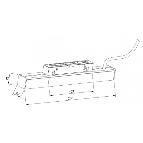 Схема с размерами Donolux Driver 100W SPACE-Track system W