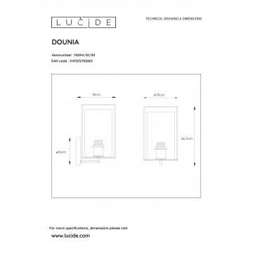 Схема с размерами Lucide 78294/01/30