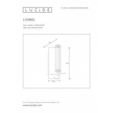 Схема с размерами Lucide 73206/01/30