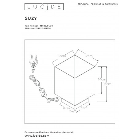 Схема с размерами Lucide 45589/01/30