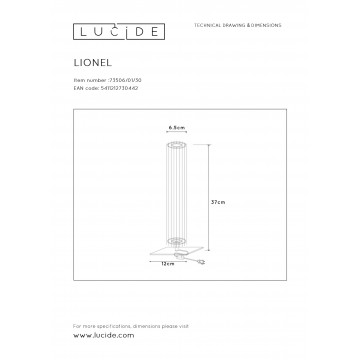 Схема с размерами Lucide 73506/01/30