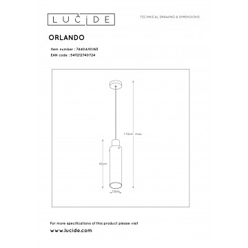 Схема с размерами Lucide 74404/01/65